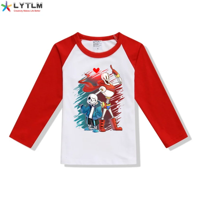 LYTLM/футболка для мальчиков Модальные футболки с длинными рукавами для маленьких мальчиков одежда на Хэллоуин для детей, реглан, Детские футболки для мальчиков - Цвет: CX Raglan Red
