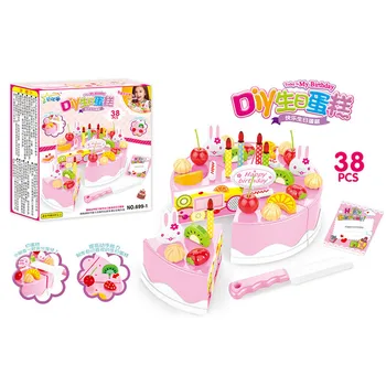 

38-75pcs Kitchen Toys Pretend Play Cutting Birthday Cake Food Eat Toys Early Educational Baby Play Games Gifts SA978293