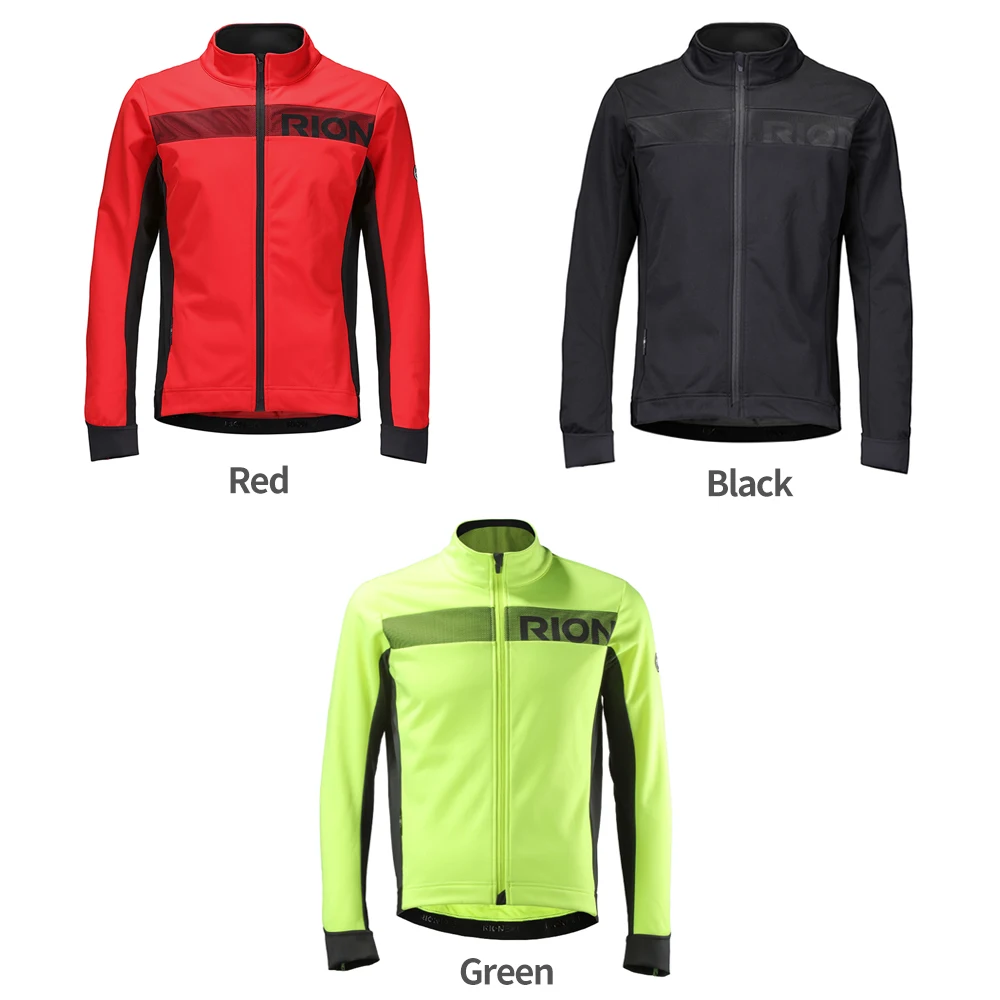 RION Windbreaker Thermal Cycling Jacket Man Winter Bicycle Clothing Windshield MTB Reflective Bike Jackets for Men Maillot