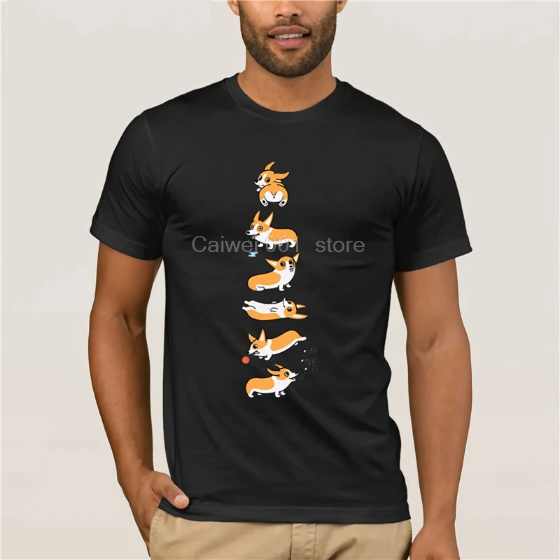 Men Printing trend T shirt Women Clothes 2019 Casual Summer Tops Corgi Cuties Printed Short Sleeve O neck Sports man's | Мужская