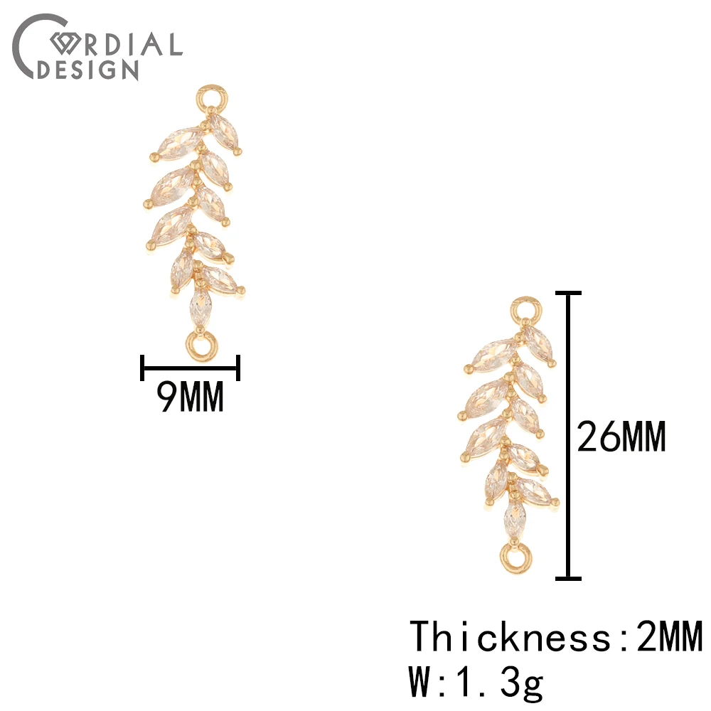 Cordial Design 50Pcs 9*26MM Connector/Jewelry Accessories/Leaf Shape/Hand Made/Jewelry Findings & Components/DIY Making 3 Cordial Design 50Pcs 9*26MM Connector/Jewelry Accessories/Leaf Shape/Hand Made/Jewelry Findings & Components/DIY Making - cordial