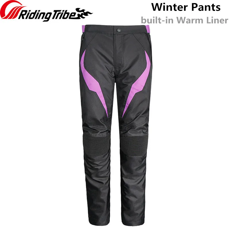 Purple - Pants Женская мотоциклетная куртка, штаны, летний зимний костюм для верховой езды с 9 защитными шестернями и водонепроницаемым теплым вкладышем, JK-52 - Цвет: Purple - Pants