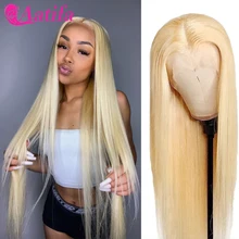 

Honey Blonde 13x4 Wig Straight Lace Wig 613 Lace Frontal Wig For Human Hair Wigs With Lace Peruvian Pre Plucked HD Lace Frontal