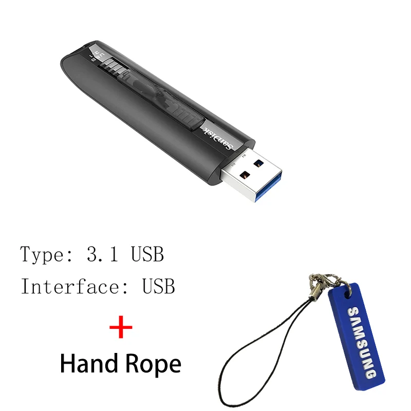 Флеш-накопитель sandisk, 128 ГБ, 64 ГБ, высокая скорость, до 200 м, USB флеш-накопитель, 64 ГБ, 128 ГБ, флеш-накопитель, 3,1 USB флешка, диск на ключ, память для телефона - Цвет: CZ800 AA