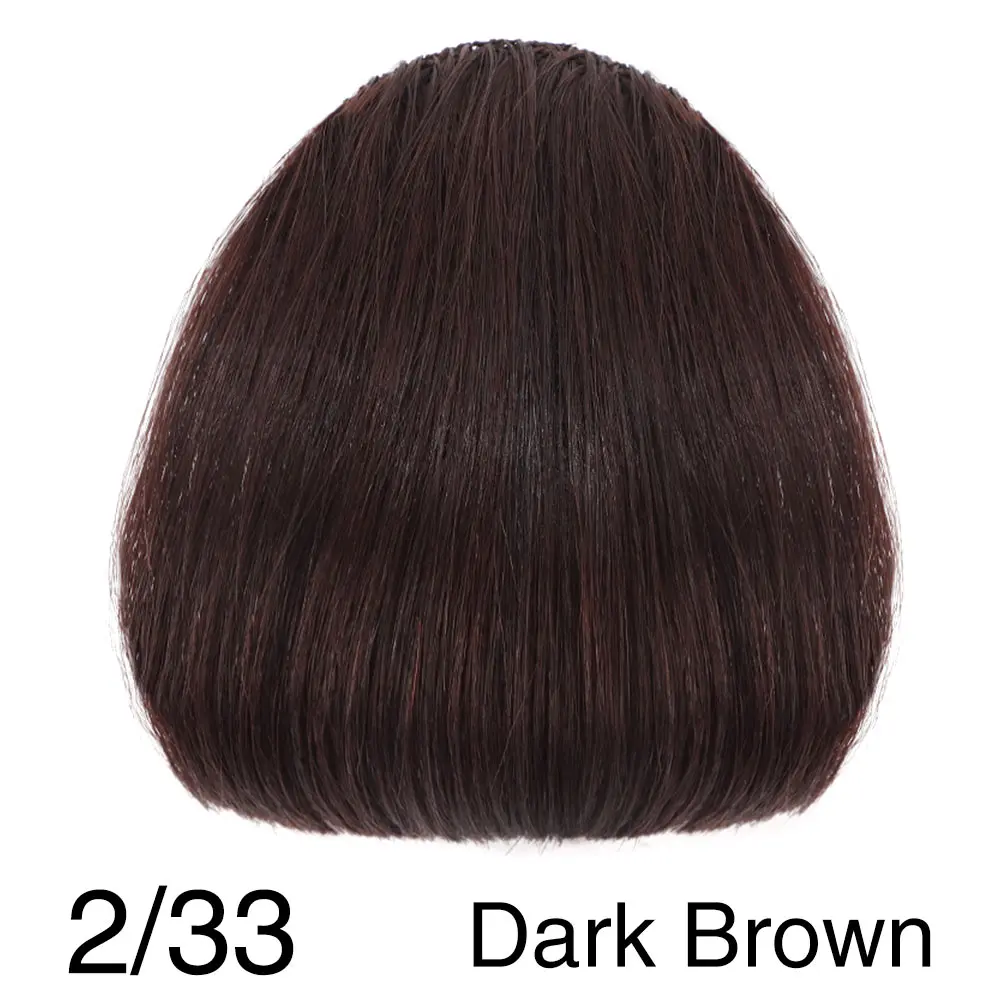 Salonchat, бразильские накладные волосы на заколках, накладные волосы Remy с бахромой, натуральные человеческие накладные волосы на заколках, накладные челки - Цвет: 2-33