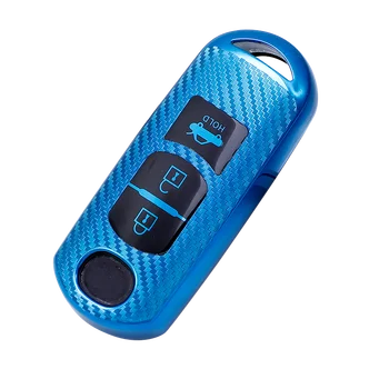 

New Carbon Fiber TPU Car Remote Key Case Cover For Mazda 2 3 5 6 Axela Atenza CX-5 CX5 CX-7 CX-9 2014 2015 2016 2017 Accessories