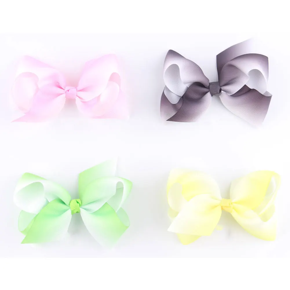 1 шт. 6 дюймов 12 разноцветных для маленьких девочек с изображением «Большие однотонную ленточку бант для волос заколки с большой магазин заколок для волос заколки для волос аксессуары для девочек