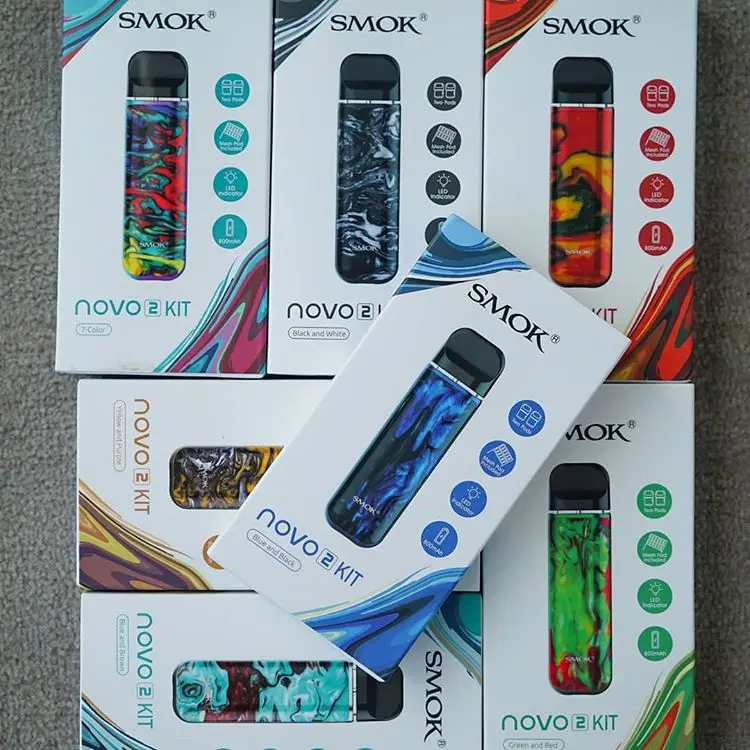 Предзаказ SMOK Novo 2 Pod Kit 800 мАч встроенный аккумулятор мл картридж сетка Ом DC MTL Vape Pen E