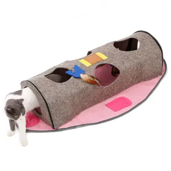 

Fish-shaped Warm Cat Tunnel Collapsible Pet Toy Interactive Wear-resistant and Bite-resistant Breathable Four Seasons