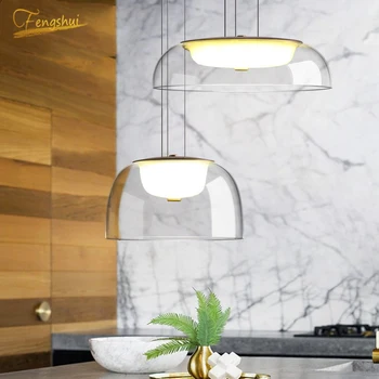 

Modern Glass LED Pendant Lights Lighting Living Room Dining Room Pendant Lamp Coffee Home Decor Hanging Lamp Lustre Luminaria