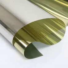 50x200 см односторонняя Золотая зеркальная оконная пленка виниловая теплозащитная оконная тонировка самоклеющаяся DIY анти-УФ уличная Солнечная пленка для дома