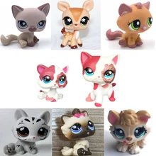 Лпс стоячки кошки собаки игрушки Lps кошка старый pet shop игрушка маленькая короткая шерсть котенок Гималайский котенок husky собака Спаниель колли great dane редкая коллекция фигурок