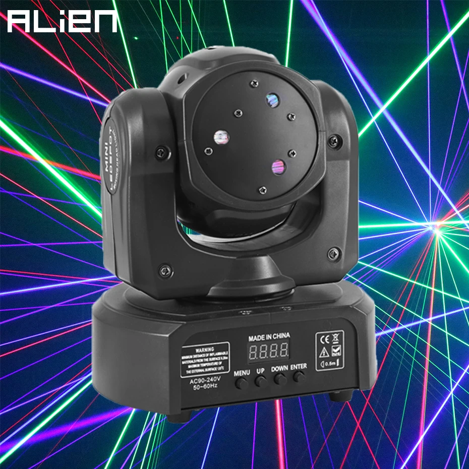 ALIEN DMX 512 RGB устройство сканирования пучка DJ диско поворачивающаяся головка лазерный проектор вечеринка, праздник, Рождество свадебный танец сценический эффект освещения