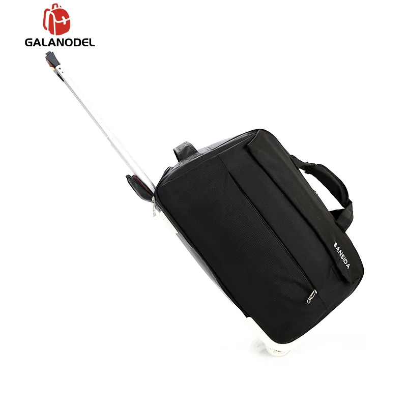black Rolling Luggag Дорожная сумка, модная водонепроницаемая сумка для багажа, утолщенная сумка для багажа на колесиках, чехол для багажа, Дамский багаж для путешествий с колесиками - Цвет: black Rolling Luggag