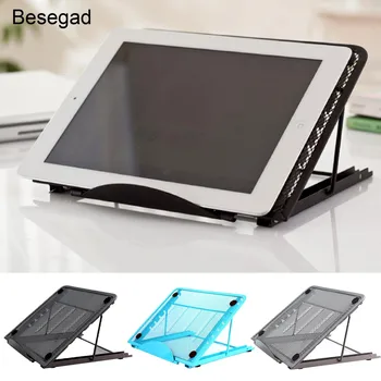 

Besegad Foldable Laptop Stand Cooling Bracket Adjustable Angle Holder Base Dock for Apple MacBook iPad Notebook Computer Tablet