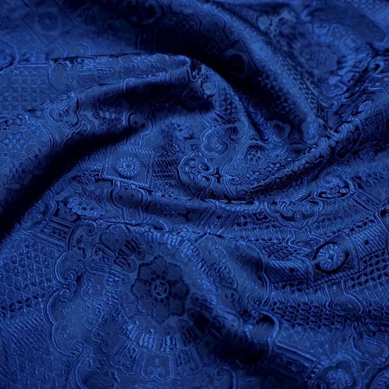 120cm*100cm Dark Blue Antique Silk Cloth Dragon Super Soft Silk