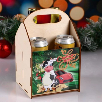

A box for beer "Happy New Year!" goby with car 5215782