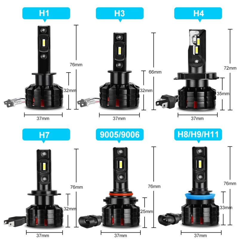 V1 супер яркий Авто головной светильник светодиодный H1 H3 H4 H7 H11 9005 9006 880 881 автомобильных противотуманных фар с возможностью креативного светильник 12В Cree Эвтектические чип
