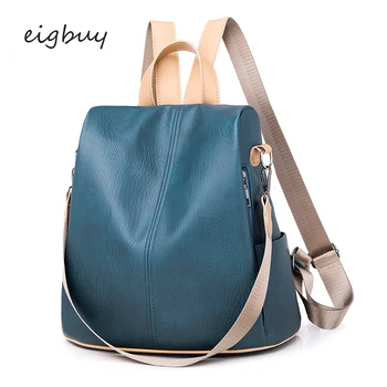 

Anti-theft Women's Backpacks Trendy Soft Quality Leather Backpack Korea Multi-function Shopping Girl Backpack For Lady Bookbag