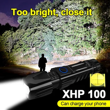 

XHP100 zoomable led flashlight torch usb 18650 rechargeable powerful flash light XHP50.2 hand lamp waterproof hunting lantern