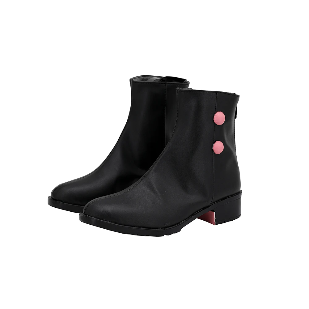 Touken Ranbu Kokindenjunotachi Cosplay Boots Black Leather Shoes Custom Made Any Size (4)