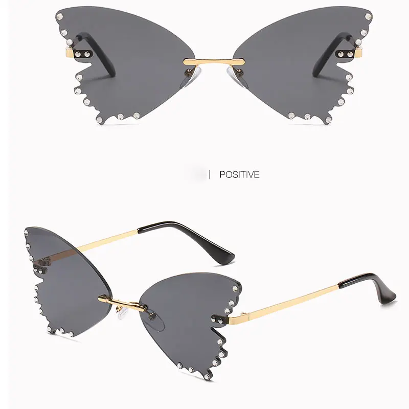 2022 New Arrival Fashion Brand Vintage Sunglasses Women Metal Frame Butterfly Sun Glasses For Female Shades Eyewear UV400 purple sunglasses