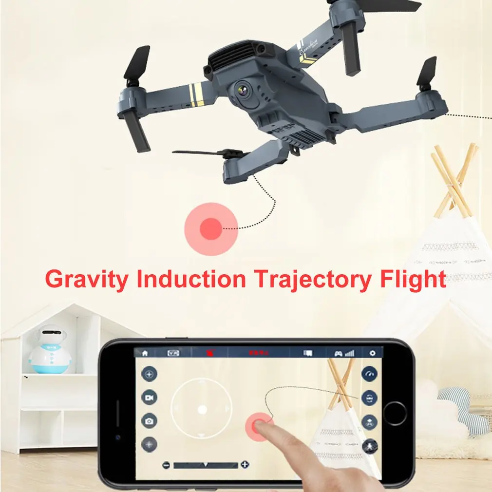 DJ 1 2 4 ГГц WIFI FPV складной Радиоуправляемый Дрон с широким углом обзора 2.0MP HD камера