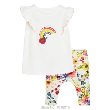 

100% Cotton Baby Girl Clothes Sets Summer Children Clothing New 2020 Brand 1-7Y Outfits Bebe Girls Short Sleeve Shirt Pants Sets