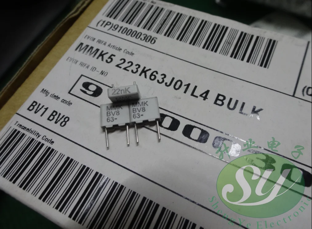 50 шт. EVOX MMK5 серия 0,022 мкФ/63 в 22NF 223 пленочный конденсатор 5 мм