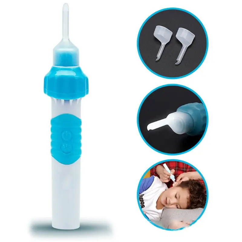 

Powerful Suction Safe Electric Cordless Vacuum Earwax Remover Ear Wax Removal Cleaner Painless Cleaning Tool Kit with LED Light