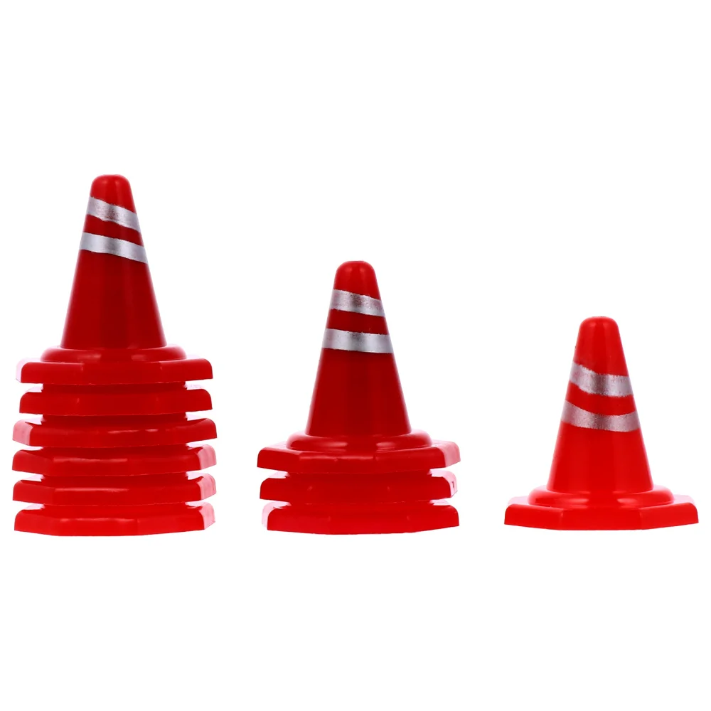 10 Uds. De conos de arena para mesa de carretera, duraderos, ligeros, prácticos bloques de tráfico, señales de tráfico de simulación, accesorios para mesa para clase