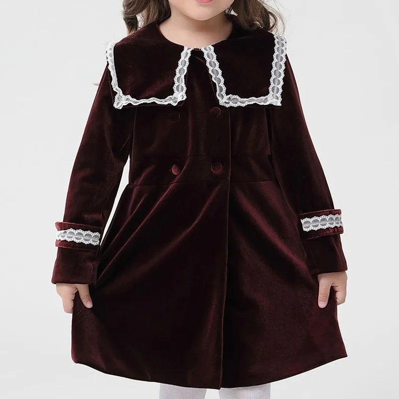 Зимняя испанская детская одежда рождественское платье для малышей Детские платья для девочек, качественное платье принцессы Новогоднее свадебное платье