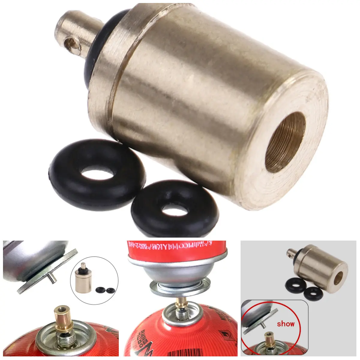 1 Pc Gas Refill Adapter Outdoor Camping Stove Cylinder Tank Burner Accessories Hiking Inflate Butane Canister | Спорт и развлечения