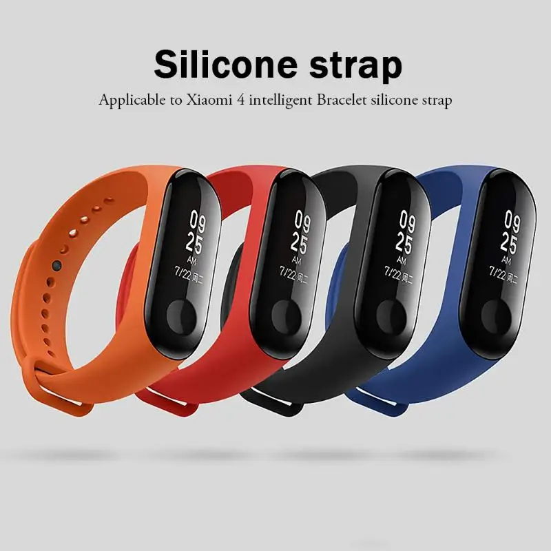 Сменный Регулируемый силиконовый ремешок ALLOYSEED для часов Xiaomi Mi Band 3/4 аксессуары