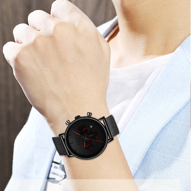Relogio Masculino LIGE новые мужские s часы лучший бренд класса люкс кварцевые часы с большим циферблатом спортивные водонепроницаемые часы для мужчин Reloj Hombre