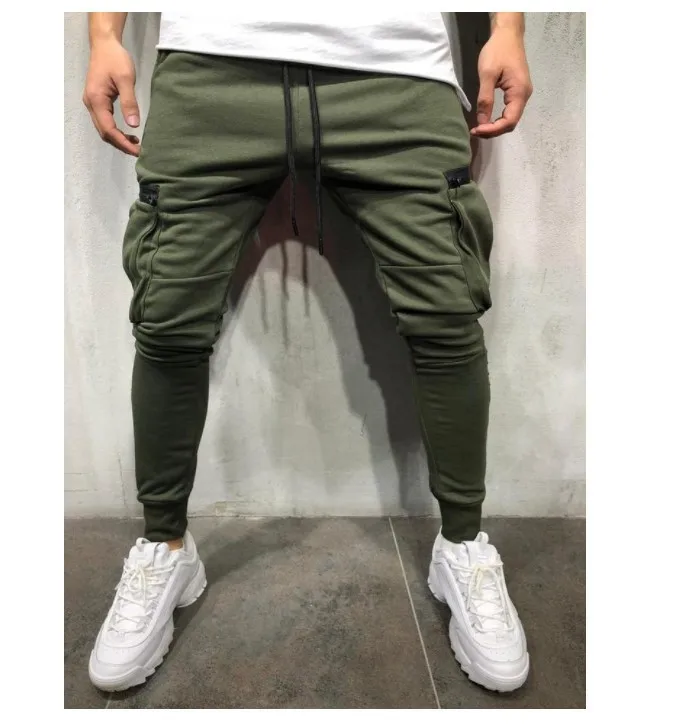 

Autumn And Winter New Style Mixed Colors Hip Hop Skinny Hot Selling Men with Drawstring Sports Fitness Pants
