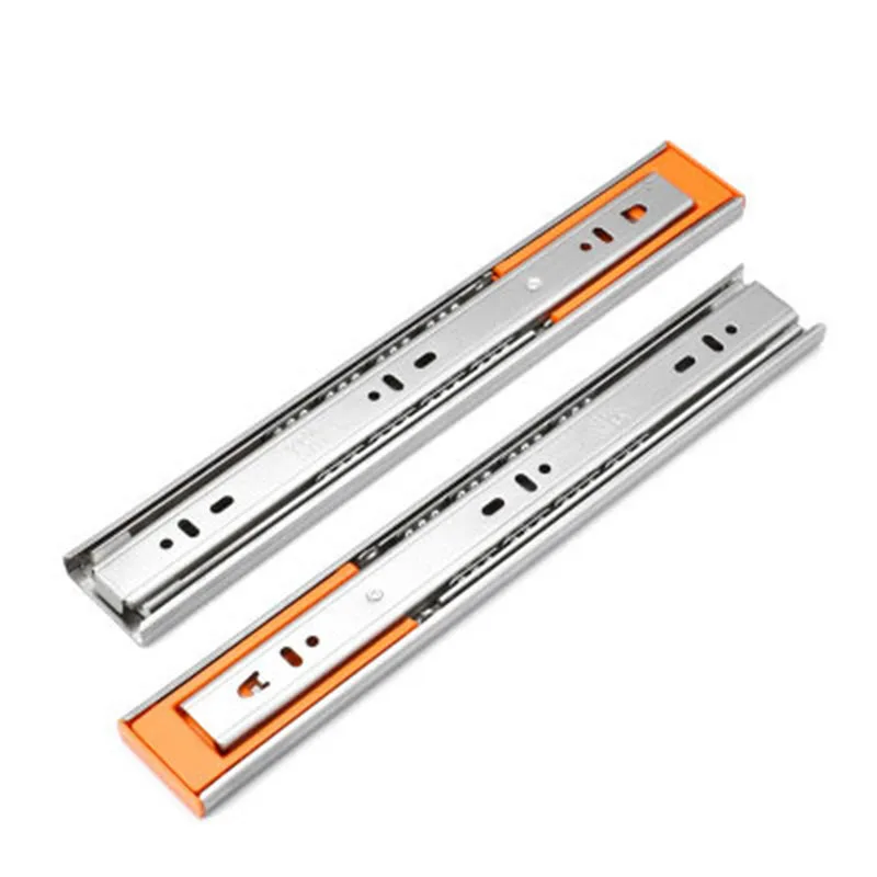 

2pcs Mini Drawer Slides Furniture Guide Rail Track Wardrobe Kitchen Cupboard Top