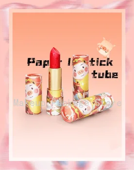 

10/30/50pcs Empty Hot Air Balloon Cat Strawberry Merry-go-round Pig Cake Paper Round Lipstick Tube Cartoon 12.1mm Lip Balm Diy