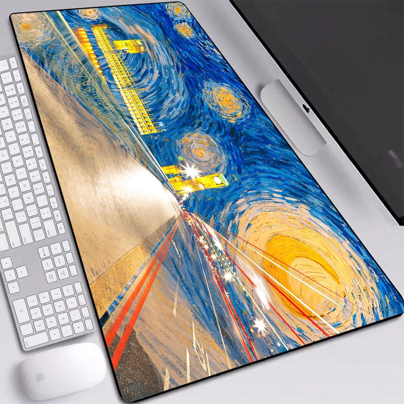

Big Mouse Pad Large XXL Art Printed Desk Mat with Non-slip Rubber Locking Edge Pad Game Accessories Gaming Pad Mouse for Gamer
