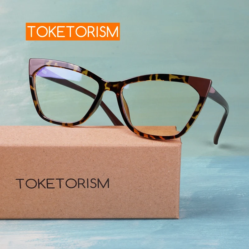 

Toketorism Women's Eyeglasses Blue Light Blocking Glasses for Phone Spectacle Frames 0402