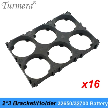 

Turmera 32650 32700 2*3 Battery Holder Bracket Cell Safety Anti Vibration Plastic Brackets For 32650 32700 Battery Pack 16pieces