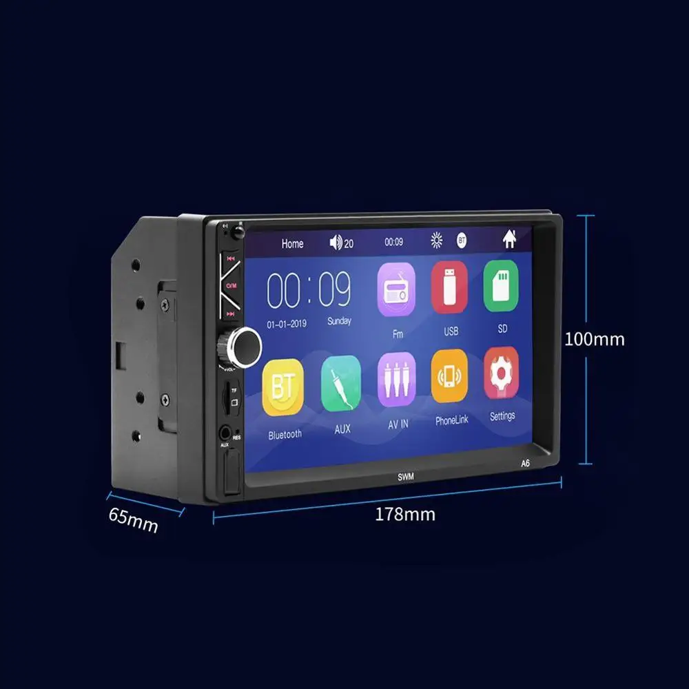 

New A6 7 inch HD Bluetooth MP5 Player Support Card U Disk Mobile Phone Interconnection Radio Integrated Host MP5 Player