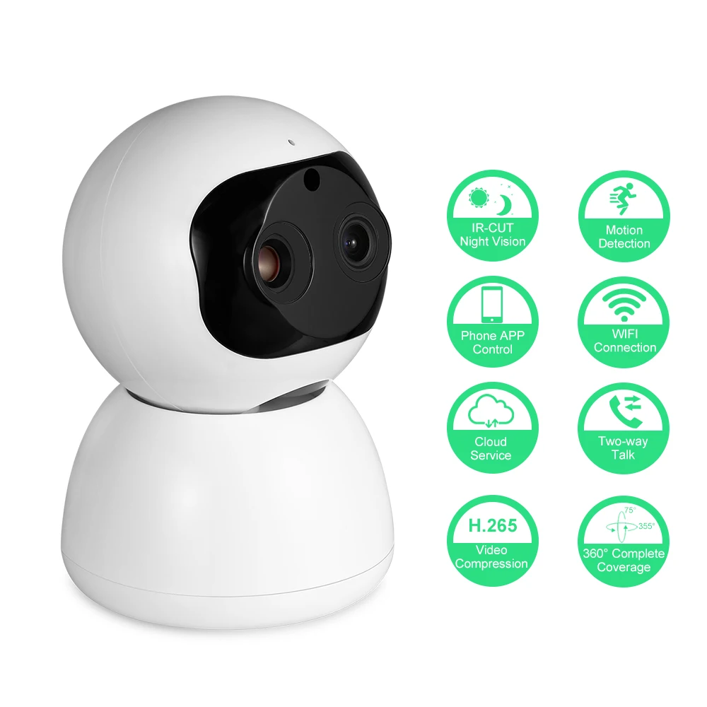 

Wireless IP Camera 1080P 360 Degree Viewing 2 Way Audio Smart WIFI Camera Panoramic Cam Motion Detection Security Camera