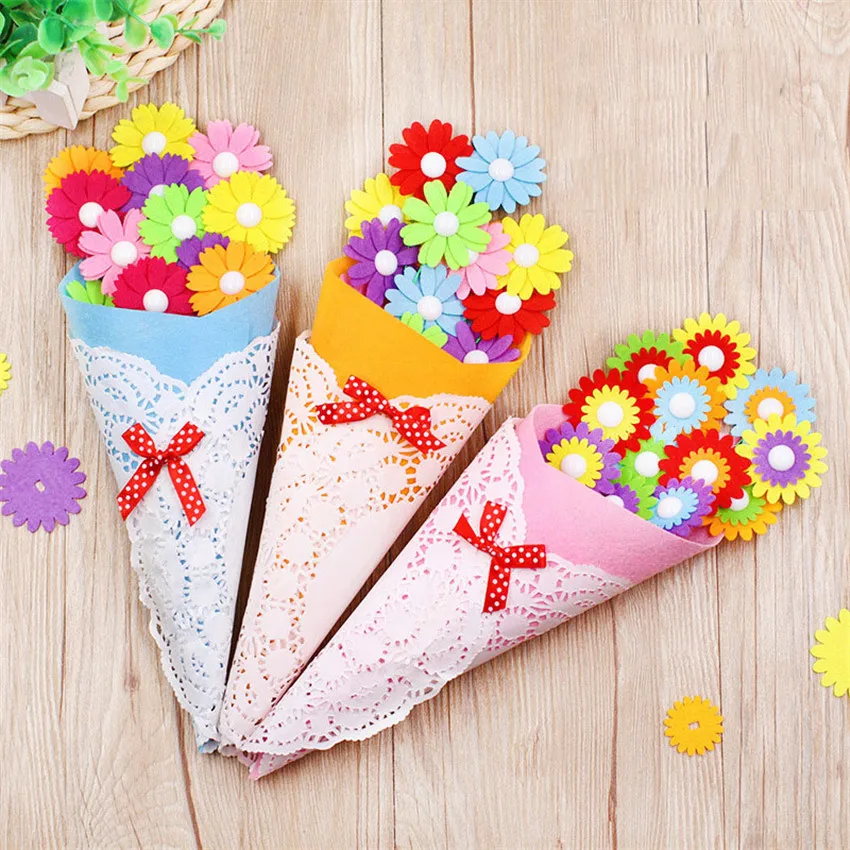 Kids DIY Craft Kit 3D Embossing Kit Photo Frame DIY Making Button Bouquet  Boy Girls Interactive Handmade Educational Toy Gift - AliExpress