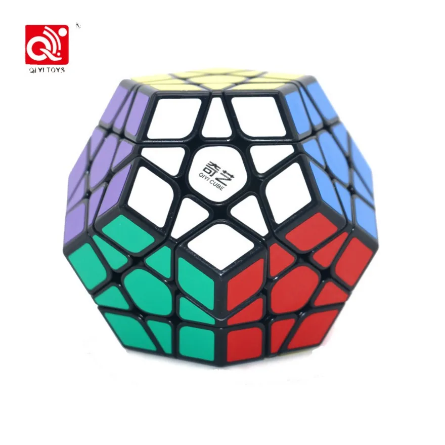 2 QIYI 3X3 Megaminxeds, магический куб, черный, без наклеек, скорость, профессиональная, 12 Сторон, головоломка, Cubo Magico, развивающие игрушки для детей - Цвет: 2
