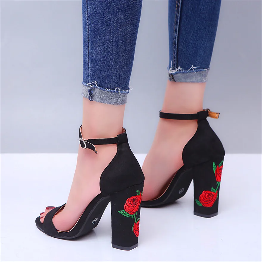 two strap black heels