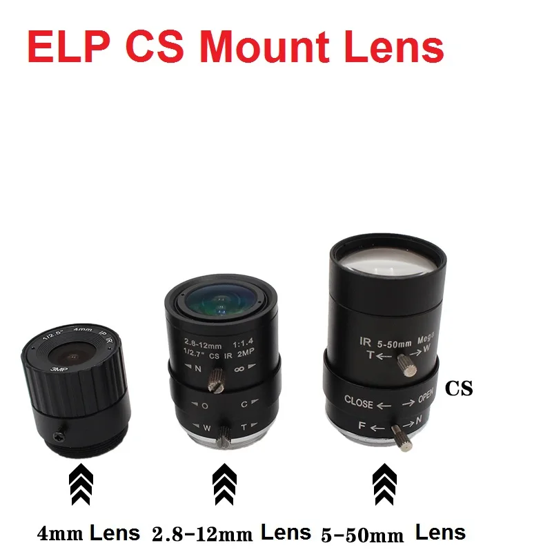 Крепление ELP CS 2 8-12 мм/5-50 мм/6-60 мм ручной варифокальный объектив 4/6/8/12 |