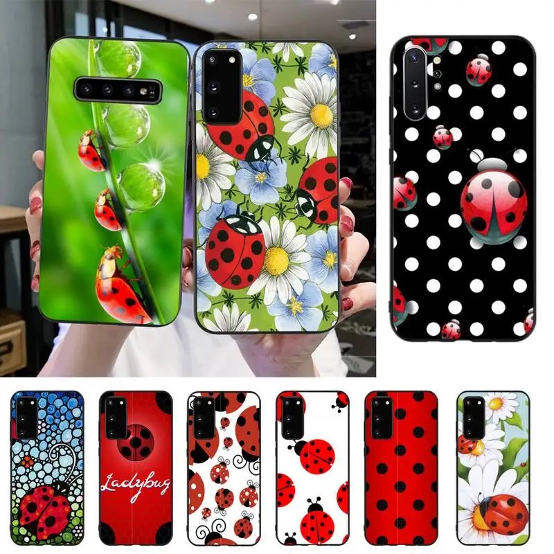 HTXian Божья коровка семья мягкий чехол для телефона Samsung S20 S10 S8 S9 Plus S7 S6 S5 Note10 Note9 S10lite