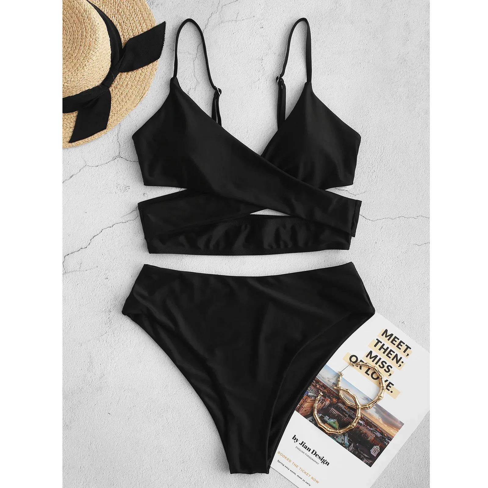 4 # das mulheres Bikini Alta Waisted Tummy Controle Купальники Cor Sólida Swimsuit Swimwear Tankini Maiô Trajes de Banho Do Vintage