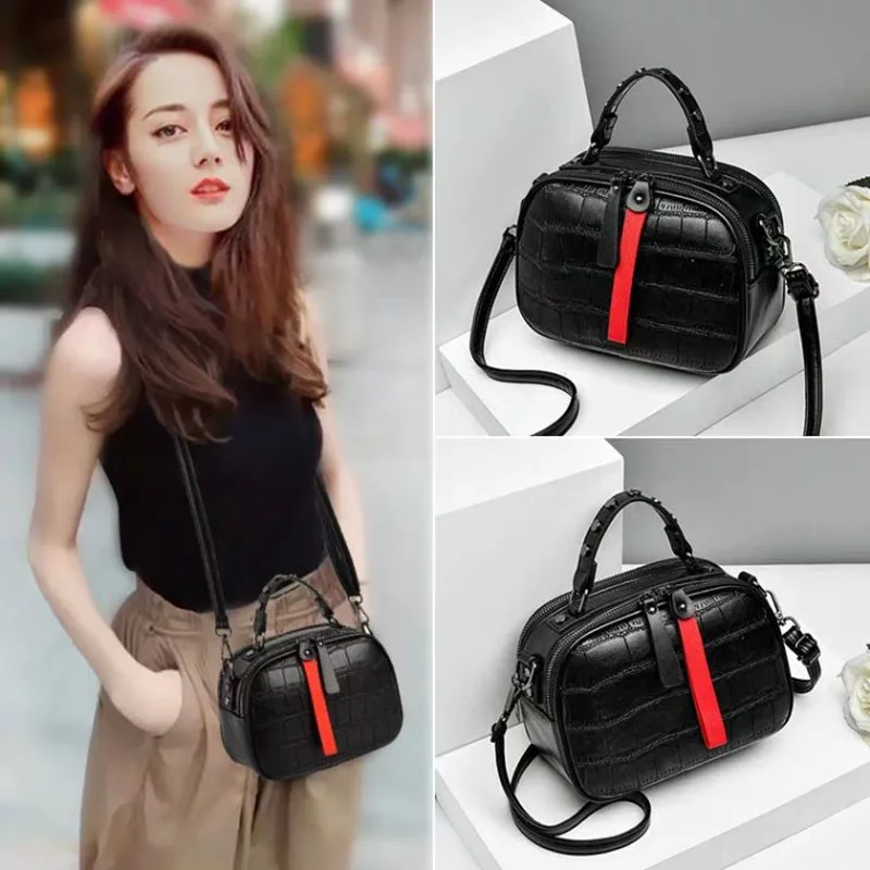 

Alligator PU Leather Women Bags Crocodile Pattern Shoulder Bags For Women 2019 Solid Color Fashion Ladies Small Purse Handbags